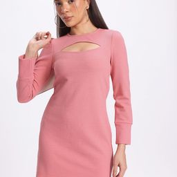 glitchez Cut-Outs Abstract Self-Design Mini Bodycon Dress-picture-44
