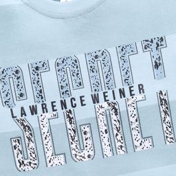 Ginie Boys Typography & All Over Stripe Printed Breathable Tshirt image 2