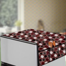The Furnishing Tree Maroon Printed Refrigerator Cover-image-38