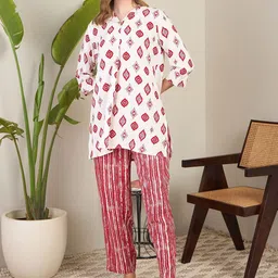 July Women Bohemian Print Night suit-image-36