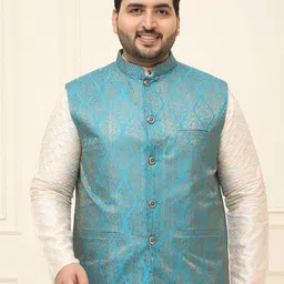 SOJANYA PLUS Embellished Woven Nehru Jackets-22