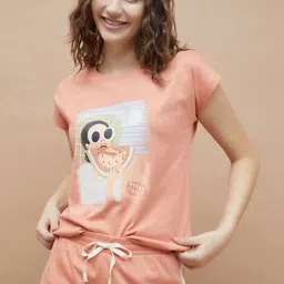 Ginger by Lifestyle Women Printed T-shirt-image-42