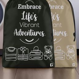Kuber Industries Brown & Black 2 Pieces Printed Regular Multi-Utility Organisers-86