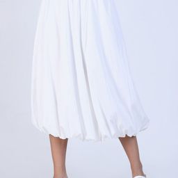 SHOWOFF Woven Balloon Midi Skirt-image-85