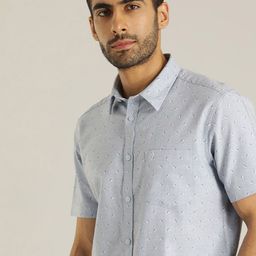 Indian Terrain Men Slim Fit Opaque Printed Casual Shirt-picture-34
