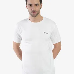 AgAtelier Men Solid Round Neck Cotton Regular Fit T-shirt-picture-36