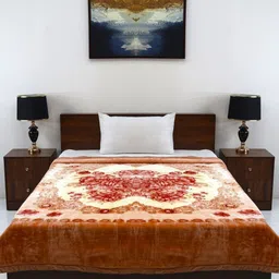 Signature Red & White Floral Mild Winter 450 GSM Single Bed Blanket-image-14