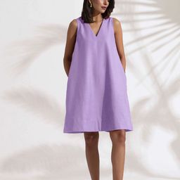 trueBrowns A-Line Knee Length Cotton Dress-image-8