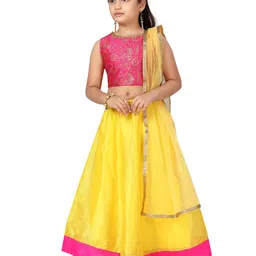 BAESD Girls Printed Ready to Wear Lehenga & Blouse With Dupatta-image-14