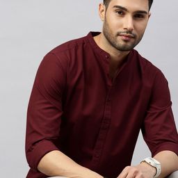 British Club Men Classic Slim Fit Opaque Casual Shirt-image-76