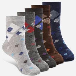 Texlon Pack Of 5 Patterned Ankle-Length Socks image 1