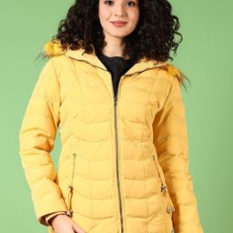 V-Mart Women Hooded Solid Cotton Casual Parka Jacket-picture-36