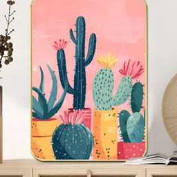 SAF Pink & Blue Floral and Botanical Wooden Wall Art-image-26
