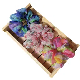 Dvabeautyshop Women Set of 3 Printed Organza Scrunchies-9