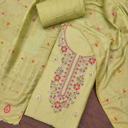KIMISHA Women Embroidered Sequinned Unstitched Dress Material-image-29