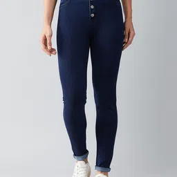 DOLCE CRUDO Women Skinny Fit High-Rise Stretchable Casual Jeans-image-45