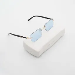 PELLE LUXUR Unisex Rectangle Sunglasses with UV Protected Lens PL25GS16-picture-41