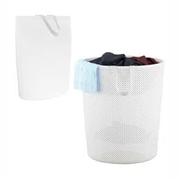 Aura 2-Pcs White Reusable Laundry Bags With Handle-25