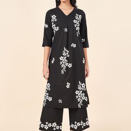 RANGMANCH BY PANTALOONS Women Floral Printed Kurta with Palazzos & With Dupatta-picture-45