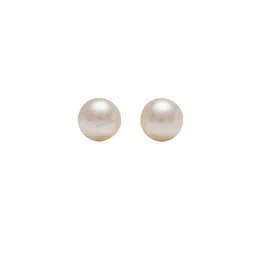 STUDEX 24K Pure Gold Plated Stainless Steel Pearls Beaded Circular Shaped Studs-0