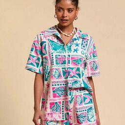 DressBerry Floral Printed Short Sleeves Shirt & Shorts-image-26