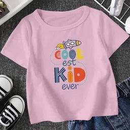 FIONAA TRENDZ Kids-Unisex Pink Cotton Tshirts-picture-11