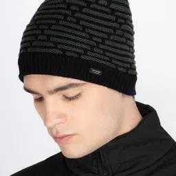 Status Quo Men Self Design Beanie-52