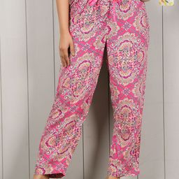 Style Shoes Pack Of 2 Floral Printed Mid-Rise Lounge Pants-image-71