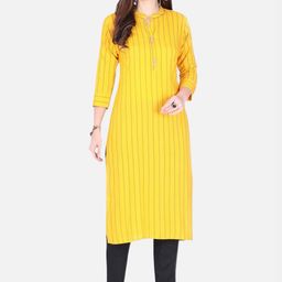 Biyu Women Striped Daily Straight Kurta-image-26