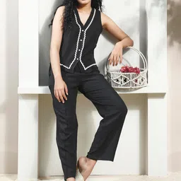 Boho By Athena V-Neck Top With Trouser Co-Ords-image-9