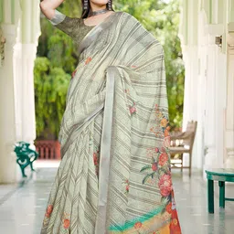 Anouk Floral Printed Saree-picture-8
