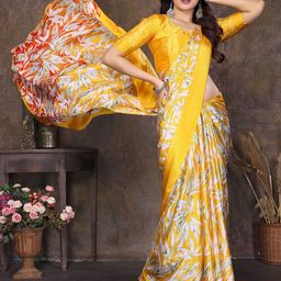 Lookmark Floral Printed Tussar Silk Saree-picture-42