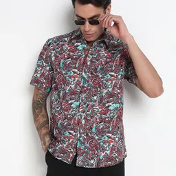 SHOWOFFFF Men Comfort Slim Fit Printed Casual Shirt-image-38
