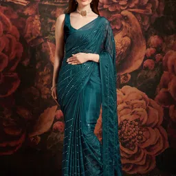 KALINI Embellished Mirror Work Saree-picture-23