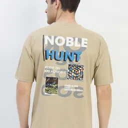 ARRAY Men Printed Drop-Shoulder Sleeves T-shirt image 2