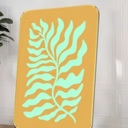 SAF Yellow & Green Wood Floral and Botanical Wall Paintings-26