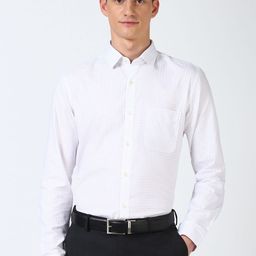 Peter England Men Spread Collar Micro Ditsy Printed Cotton Slim Fit Casual Shirt-image-66
