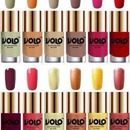 VOLO Set Of 12 Extra Shine Nail Polish- 9.9ml Each- Combo-No-103-19