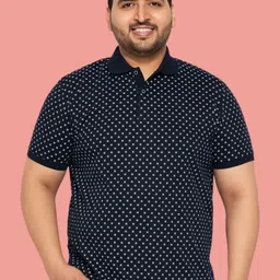 Sztori Geometric Printed Polo Collar T-shirt-image-68