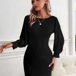 Stylecast X Kotty Puff Sleeve Sheath Mini Dress-image-67