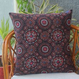 Weaves of Tradition Black & Brown Ethnic Motifs Square Cushion Covers-image-5