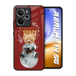 QRIOH Astronaut Bear Glass Printed Realme 14 5G Silicone Back Case-picture-16