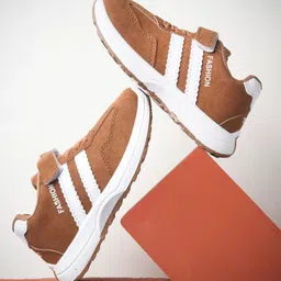 HOOH Now Comfort in Fashion Kids Canvas Solid Velcro Sneakers-picture-6