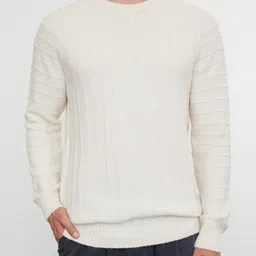 Trendyol Men Self Design Round Neck Sweatshirt-image-54