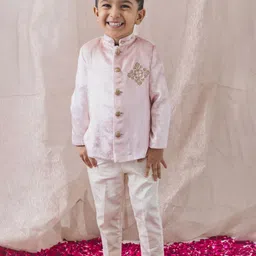 Tiber Taber Boys Embroidered Single-Breasted Two-Piece Suit-image-90