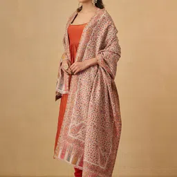 Pashmoda Floral Woven Design Mehak Kaani Shawl-picture-35