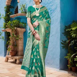Anouk Woven Design Zari Chanderi Saree-68