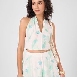 Honey by Pantaloons Women Floral Printed Halter Neck Sleeveless Crop Top-image-93