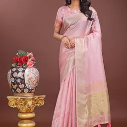 Astita Woven Design Zari Organza Saree With Blouse Piece-image-45