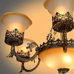 KINIS Gold-Toned & White Quirky Ceiling Lamp-image-35